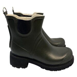 Ilse Jacobsen Women's Rubber Rain Boot Ankle Army Green RUB47 Size 41